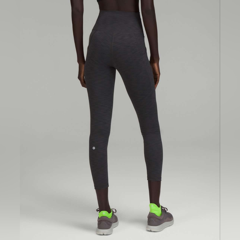 Lululemon Wunder Train High-Rise Tight with Pockets 25" Heathered Graphite Grey